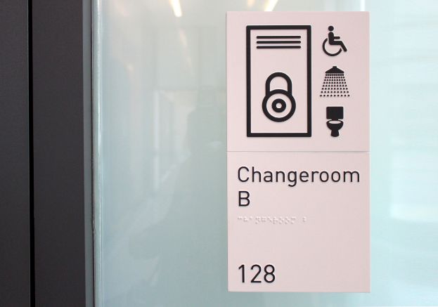 changeroom sign