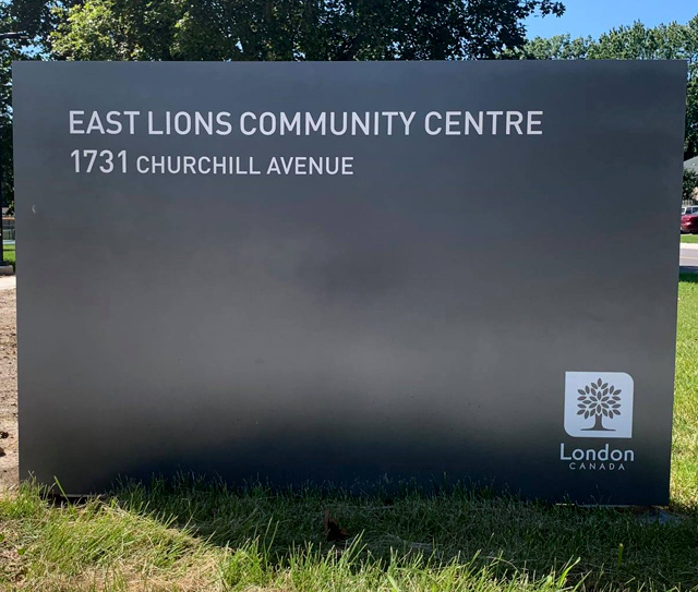 exterior sign community centre