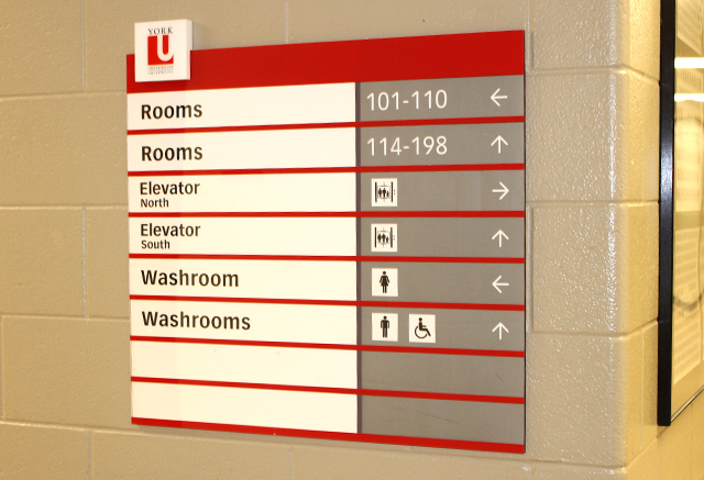 Directional Sign York University