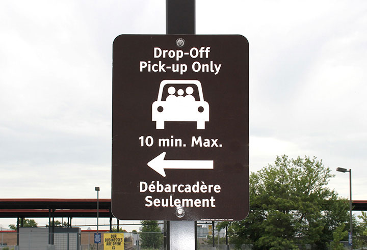 Via Rail Parking Lot-Directional Signage