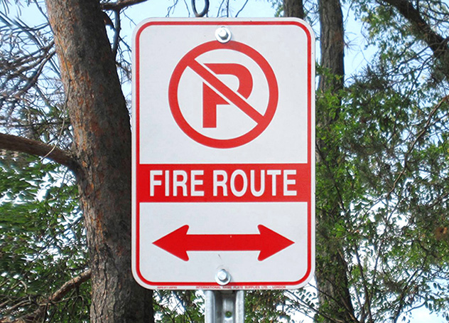 fire route signs