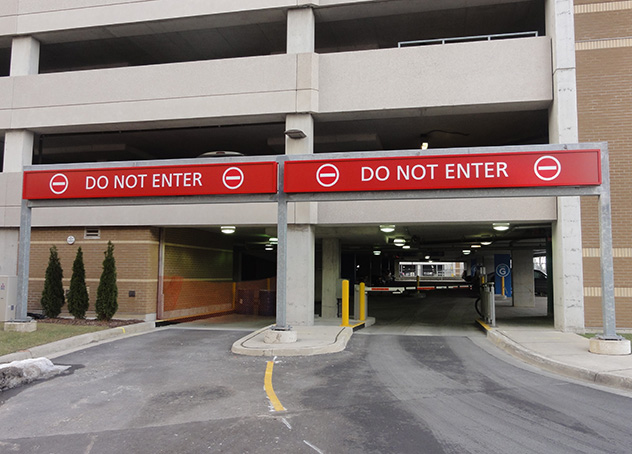 Parking Garage Entrance Signs