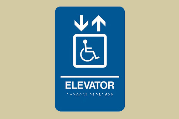 Braille Elevator Sign