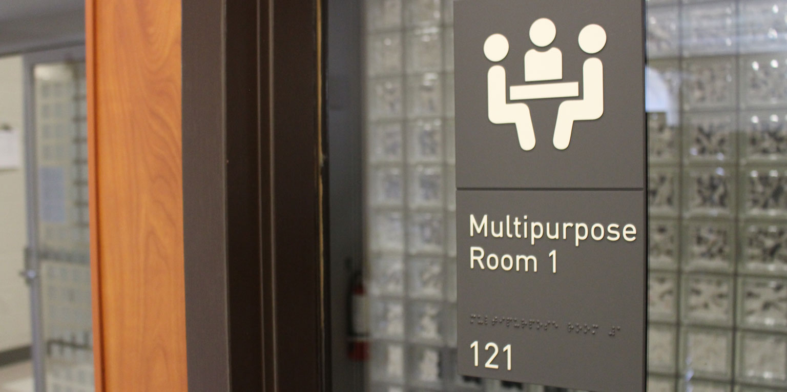 Braille Room Identification Sign