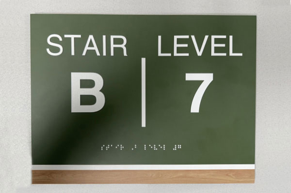 Braille Stairwell Signs
